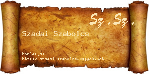 Szadai Szabolcs névjegykártya