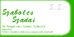 szabolcs szadai business card